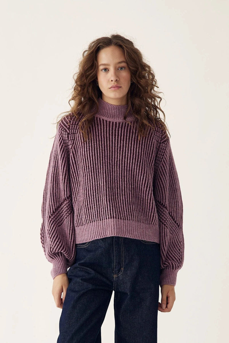 Noella Lassoe Knit - Burgundy Rose