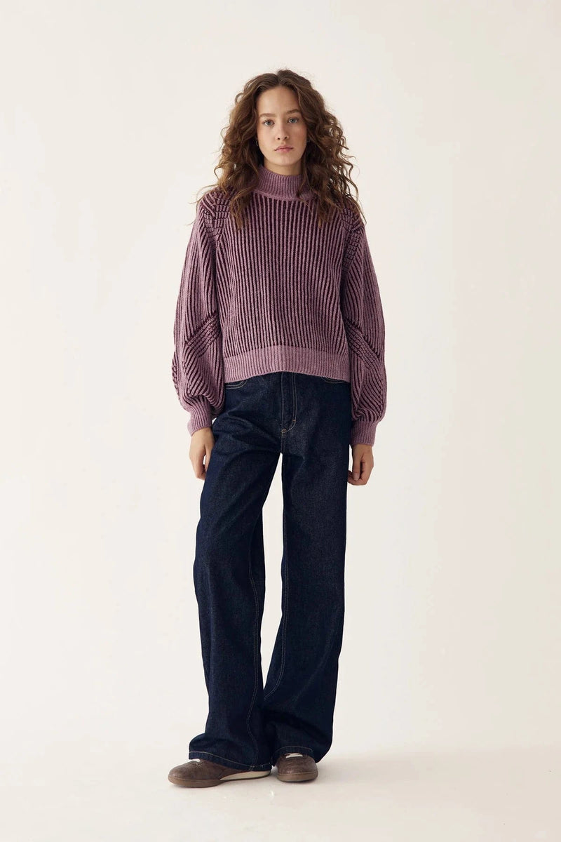 Noella Lassoe Knit - Burgundy Rose