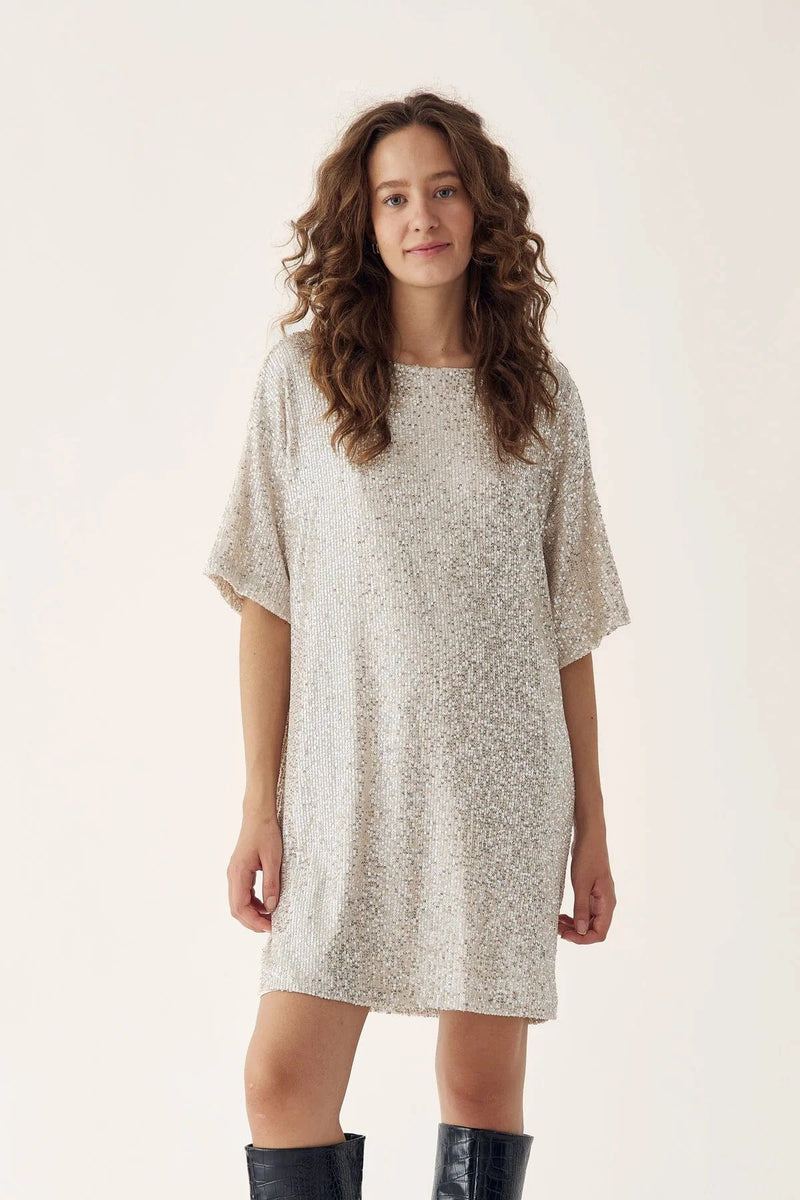 Noella Lora Dress - Silvur