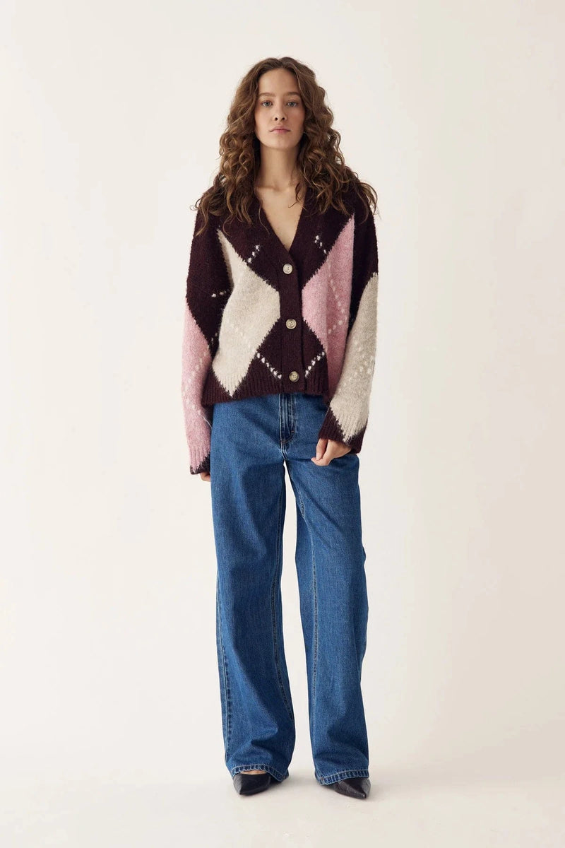 Noella N-Laiana Knit Cardigan - Winetasting Mix