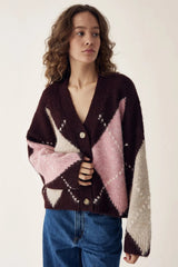 Noella N-Laiana Knit Cardigan - Winetasting Mix