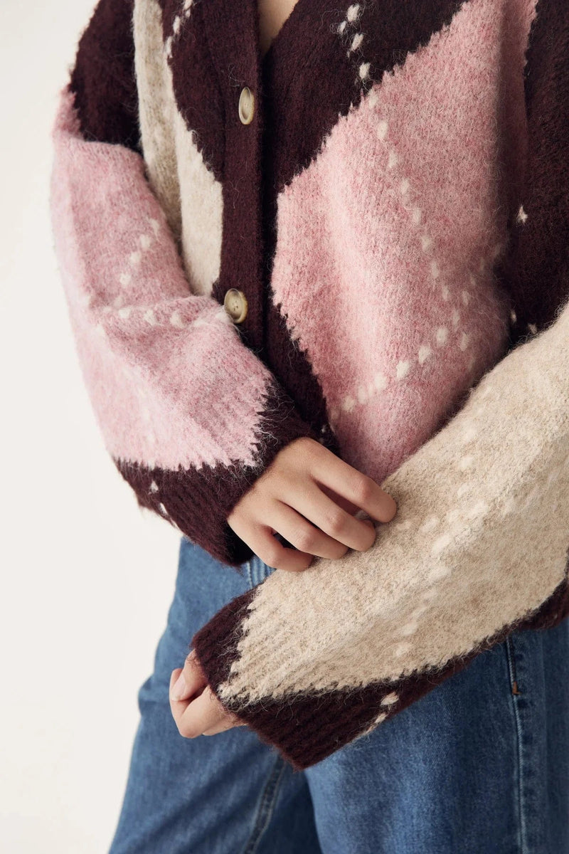 Noella N-Laiana Knit Cardigan - Winetasting Mix