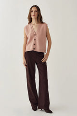 Noella N-Marilynn Knit Vest - Blush Pink