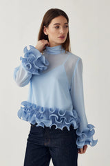 Noella N-Latanie Blouse - Sky Blue