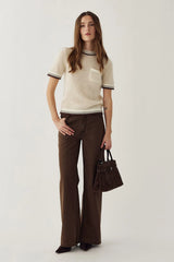 Noella Marthy Knit - Ivory Brown