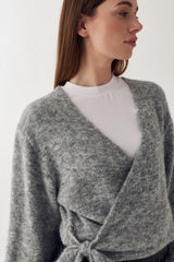 Noella Maelee Knit Cardigan - Medium Grey Melange