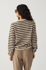 Noella N-Mertice Knit Cardigan - Brown Sand Stripe