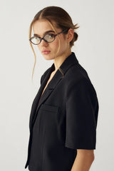 Noella Leanne Crop Blazer - Black