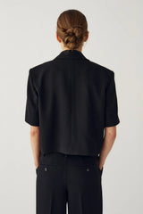 Noella Leanne Crop Blazer - Black