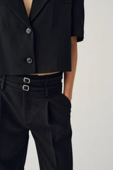 Noella Leanne Crop Blazer - Black