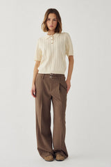 Noella N-Mecca Knit Polo - Ivory