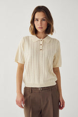 Noella N-Mecca Knit Polo - Ivory