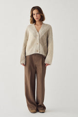 Noella N-Laiana Knit Cardigan - Beige Mix