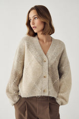 Noella N-Laiana Knit Cardigan - Beige Mix