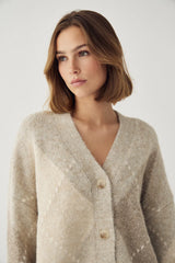 Noella N-Laiana Knit Cardigan - Beige Mix