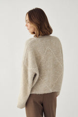 Noella N-Laiana Knit Cardigan - Beige Mix