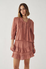 Noella N-Marin Blouse - Red Clay