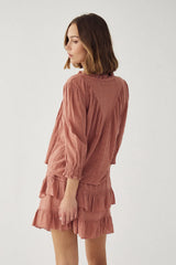 Noella N-Marin Blouse - Red Clay