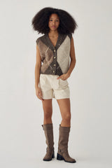Noella N-Laiana Vest - Ash Bown Mix