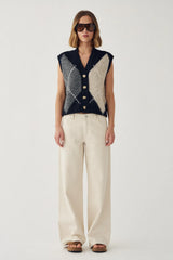 Noella N-Laiana Vest - Navy Mix