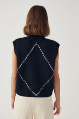 Noella N-Laiana Vest - Navy Mix