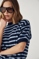 Noella N-Monikah SS Knit - Blue Stripe