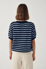 Noella N-Monikah SS Knit - Blue Stripe