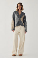 Noella N-Laiana Knit Cardigan - Grey Mix