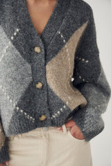 Noella N-Laiana Knit Cardigan - Grey Mix