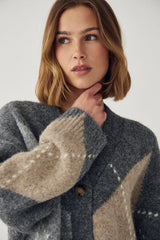 Noella N-Laiana Knit Cardigan - Grey Mix