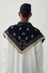 Noella Neomi Scarf - Sand Black Mix