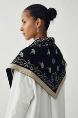 Noella Neomi Scarf - Sand Black Mix