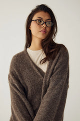 Noella Noella N-Maricela Knit Cardigan - Timber Brown Melange