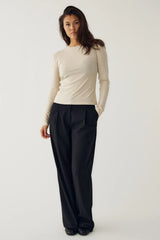 Noella Lidie Top - Oatmeal Melange