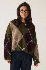 Noella Lai Knit - Avocado Green Mix