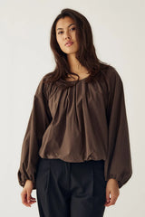 Noella Margie LS Top - Chocolate