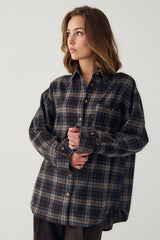 Noella N-Marlon Shirt - Brown Blue Check