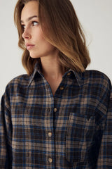 Noella N-Marlon Shirt - Brown Blue Check