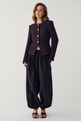 Noella Kasaundra LS Blazer - Dark Plum