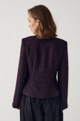 Noella Kasaundra LS Blazer - Dark Plum