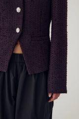 Noella Kasaundra LS Blazer - Dark Plum
