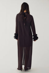 Noella Latania Long Dress - Chocolate