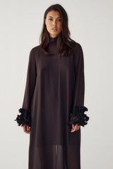 Noella Latania Long Dress - Chocolate