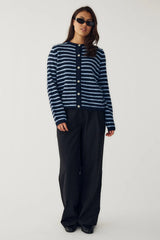 Noella N-Mertice Knit Cardigan - Blue Stripe