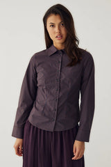 Noella Loyce Shirt - Deshay Burgundy Check