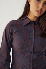 Noella Loyce Shirt - Deshay Burgundy Check