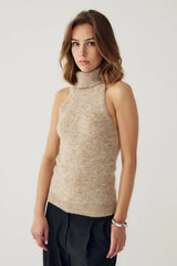Noella N-Lajoianna Knit Top - Oatmeal Melange