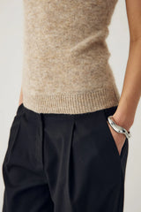 Noella N-Lajoianna Knit Top - Oatmeal Melange