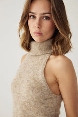 Noella N-Lajoianna Knit Top - Oatmeal Melange