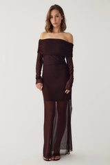 Noella Melani LS Dress - Dark Chocolate